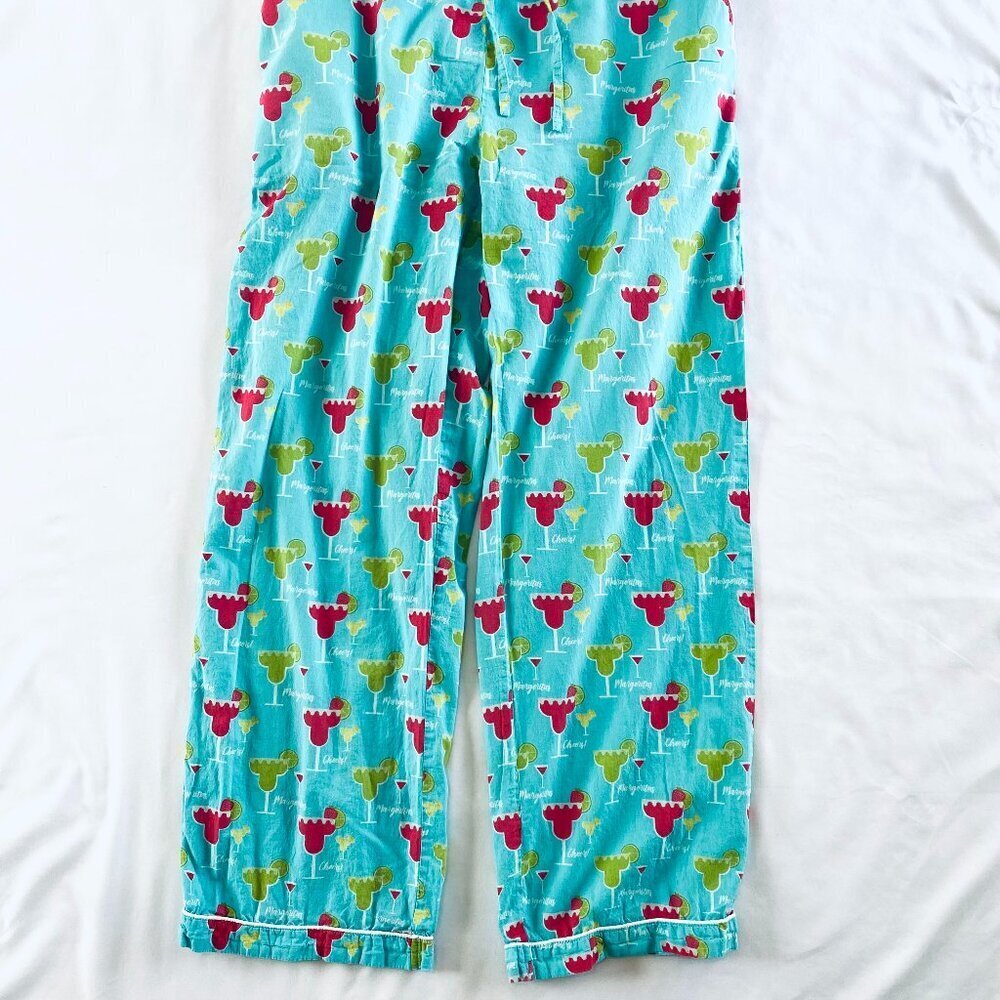 Mahogany Margarita pajama set Medium blue red cotton - Picture 12 of 16
